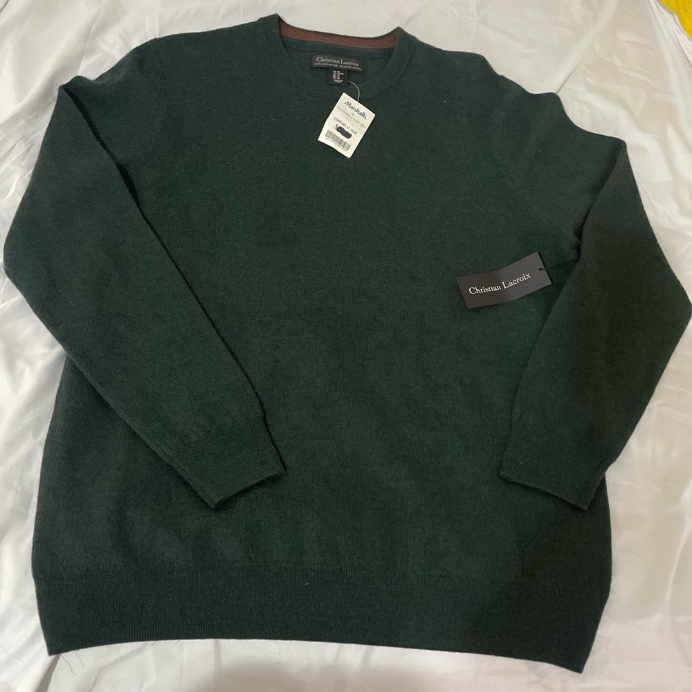 Christian Lacroix Dark Green Crewneck Sweater